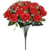 18 Köpfe Seidenrosen Künstliche Blumen Fake Bouquet Hochzeit Home Party Dekor