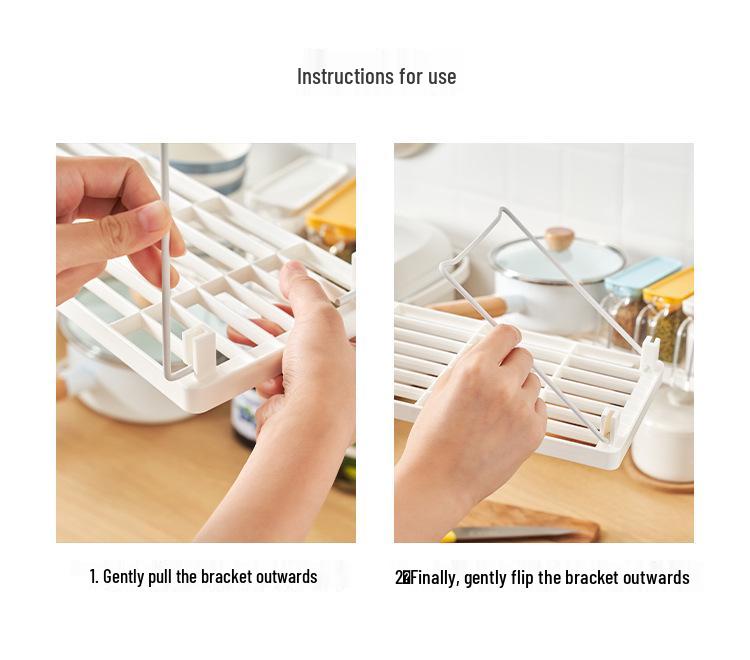 Foldable Multi-Tier Kitchen Organizer Rack