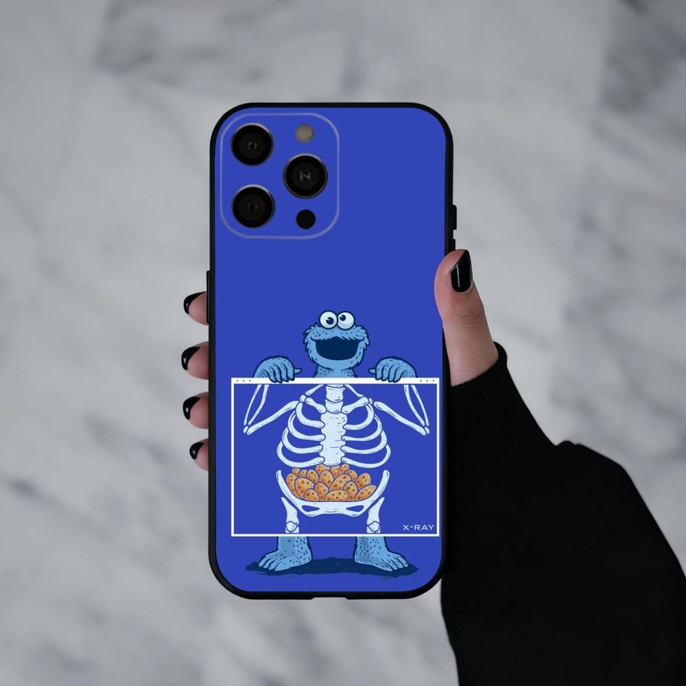 C-Cookie-M-Monster-R Funny Phone Case For iPhone 17pro,16,15,14,13,12,11 Plus,Pro Max,XS,Soft Silicone Black Cover