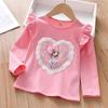 Piger Langærmet T-shirt Pige Bomuld Elastisk Langærmet T-shirt Til Baby Piger