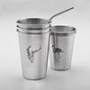 350/500ML Simple Stainless Steel Juice Beer Water Cup Unbreakable Stackable Pint Cups Juice Mug