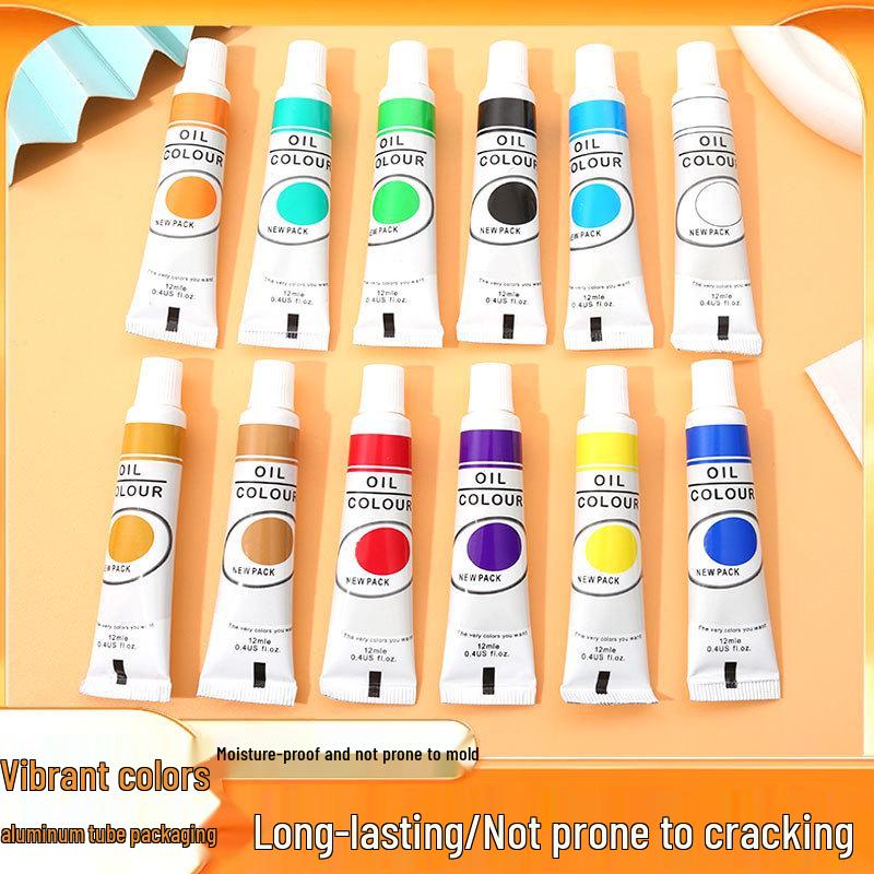 12-Color Kids' Paint Set: Waterproof, Sunproof, Squeeze-Type Hand-Painting Kit