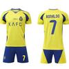 Riyadh Home Yellow No. 7 Ronaldo Football Kit (2024-25) - Kids & Adults, Sizes 14-3XL.