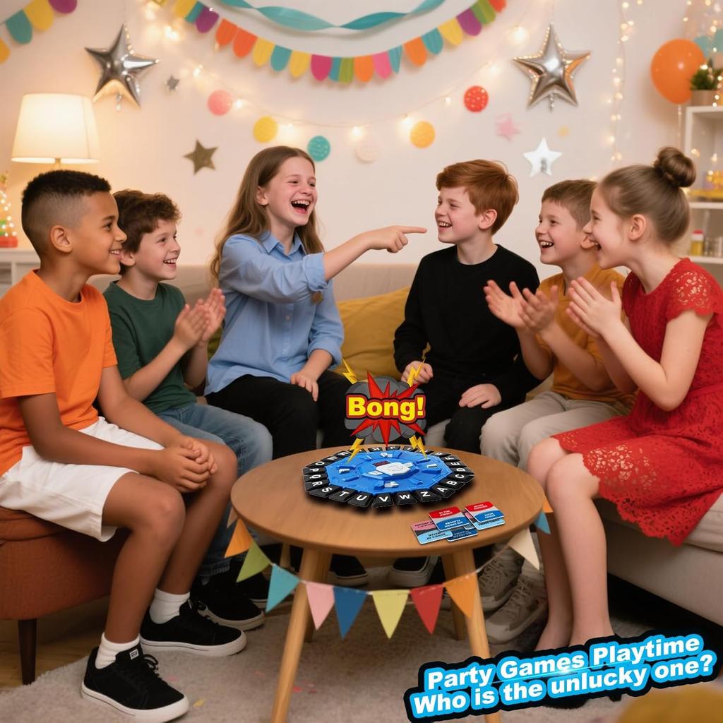 Word Game Family Board Games for Kids & Adults with 2 Modes,220 Topic Categories 24 Letters Pressing Games,Fun Fast-Paced Learning Game,35 Cards,LCD