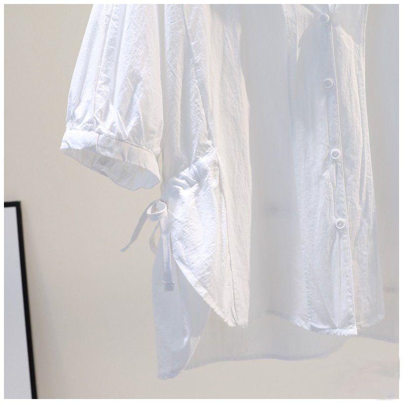 Women's Summer Casual Ruched Short Sleeve Blouse - Slim Fit, Plus Size