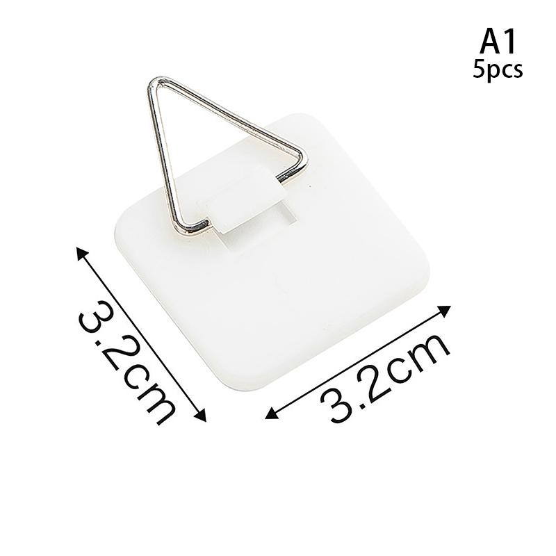 5Pcs Invisible Adhesive Plate Hanger Vertical Plate Holders Portable Wall Dish Hanging Hooks For Home Art Decor Accessories
