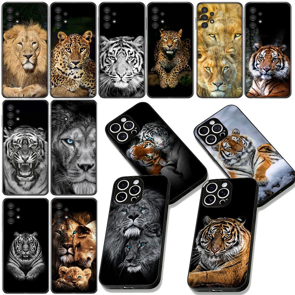 Wild Leopard Lion Art Tiger Phone Case for Samsung Galaxy A04 j7 J5 J2 Prime J8 A01 A02 A03 A42 M06 M16 M56 M23 G57 Soft Cover