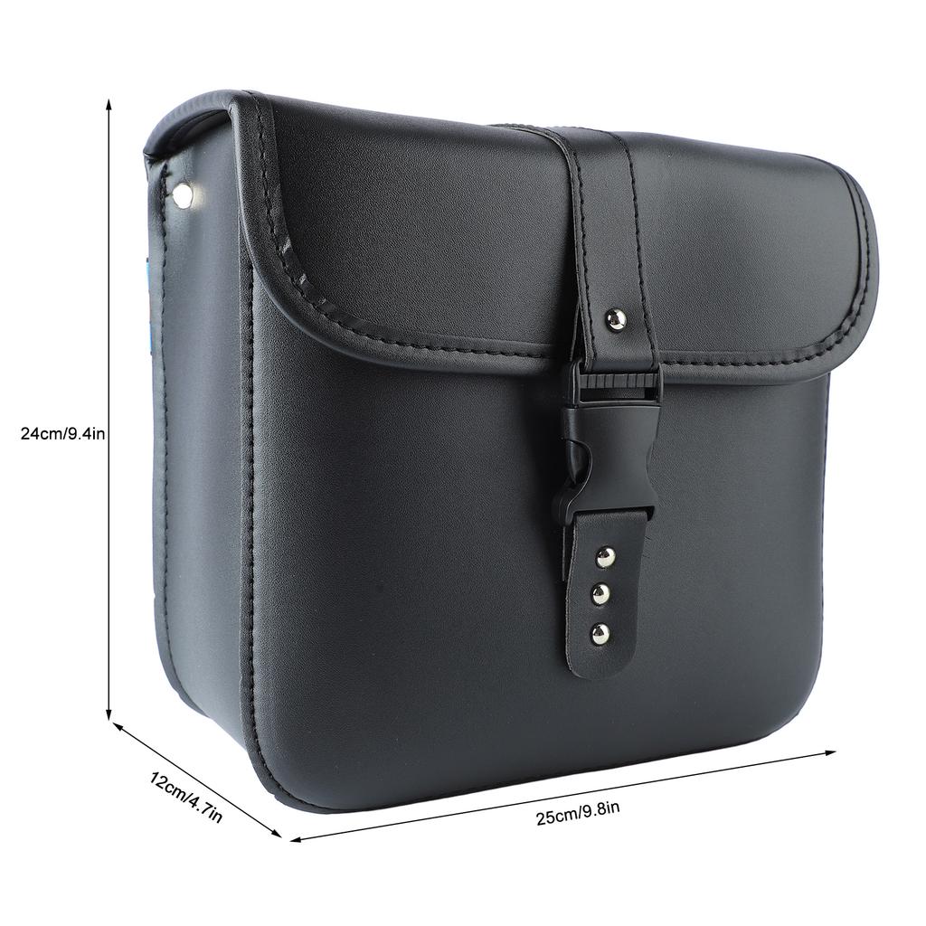 1Pair Motorcycle Saddlebags Waterproof Wear Resistant PU Leather Side Tool Bag for Motorbike