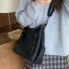 Large Capacity Handbag For Women New Soft PU Leather Bucket Bag Versatile Tote Bag For Casual Commuting Shoulder Wallet ARI