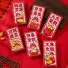 6PCS Chinese New Year Red Envelope Blessing Spring Festival Snake Pattern Money Envelope Money Bags Best Wishes