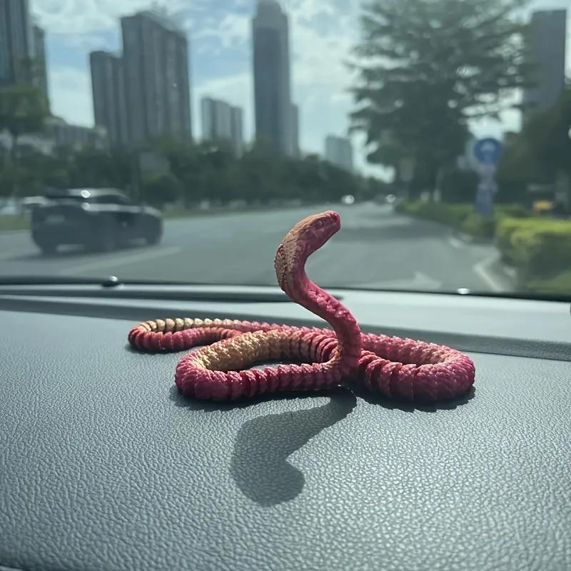 3D Printed King Cobra Statue Car Ornaments, Suitable As Car Dashboard Ornaments, Gifts, Home & Office Desktop Decoration