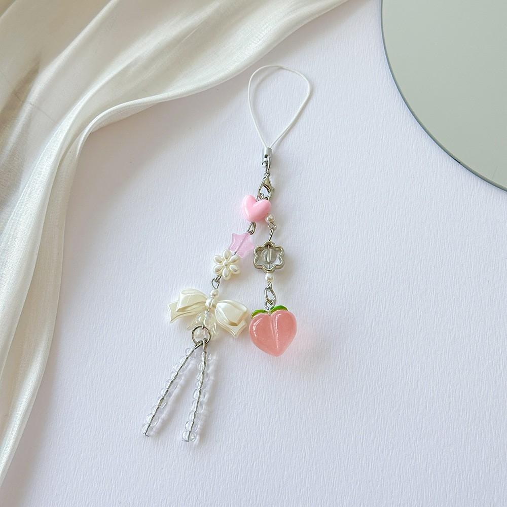 

Transparent Watermelon-shaped Pendant Bracelet For Mobile Phone Chain, Jewelry Piece one size белый