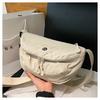 New ultra-light washed cloth bag women's 2025 new versatile shoulder messenger bag niche design Japanese breast bag women