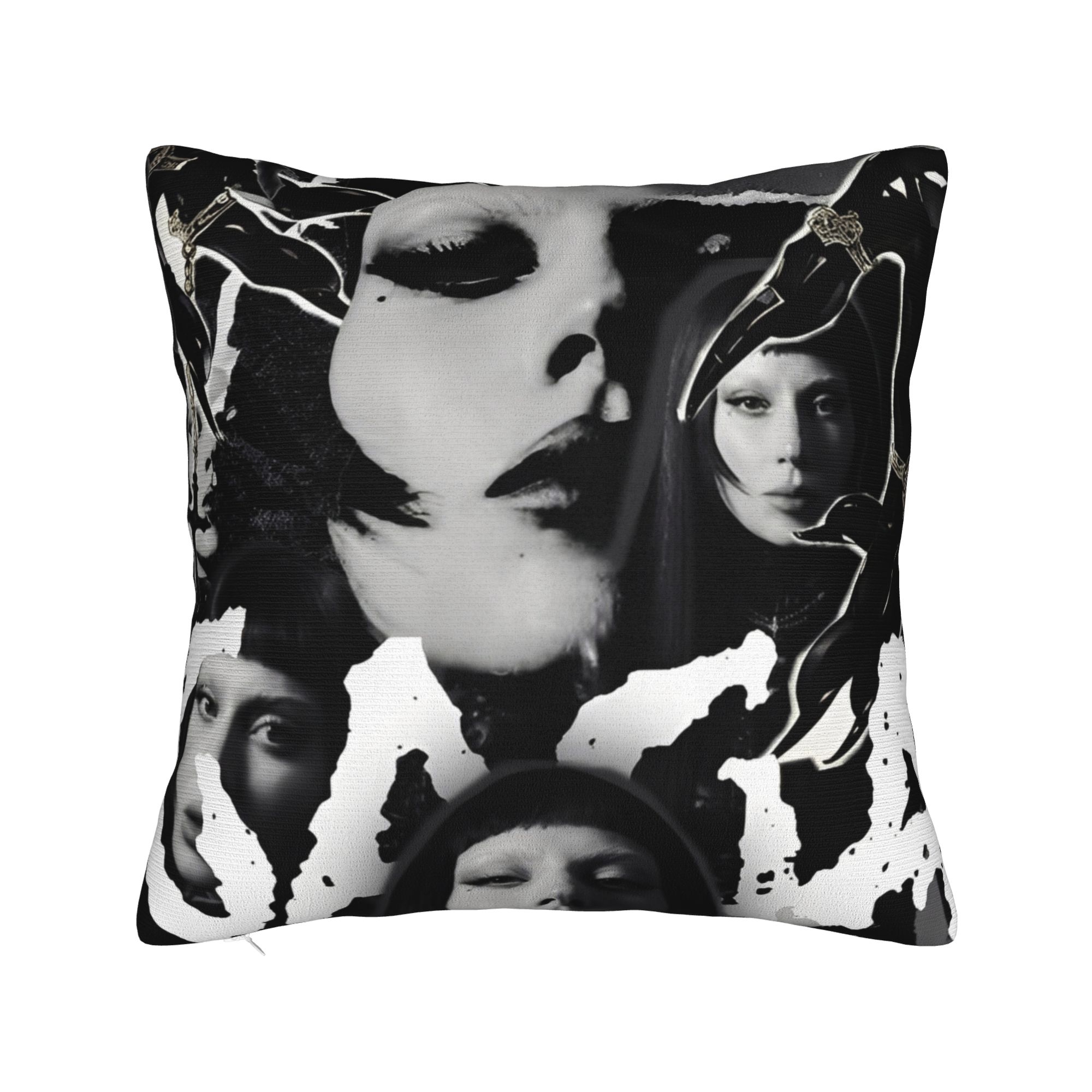 Lady Singer Rock Album Gagas Pillowcase Soft Fabric Cushion Cover Decor Y2K Tour Pillow Case Cover Home Square 30cm x 30cm