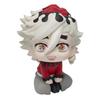 4PCS Demon Slayer Chibi Anime Figures Set Kawaii Rengoku Obanai Sanemi Douma Mini PVC Sitting Statues Collectible Toys