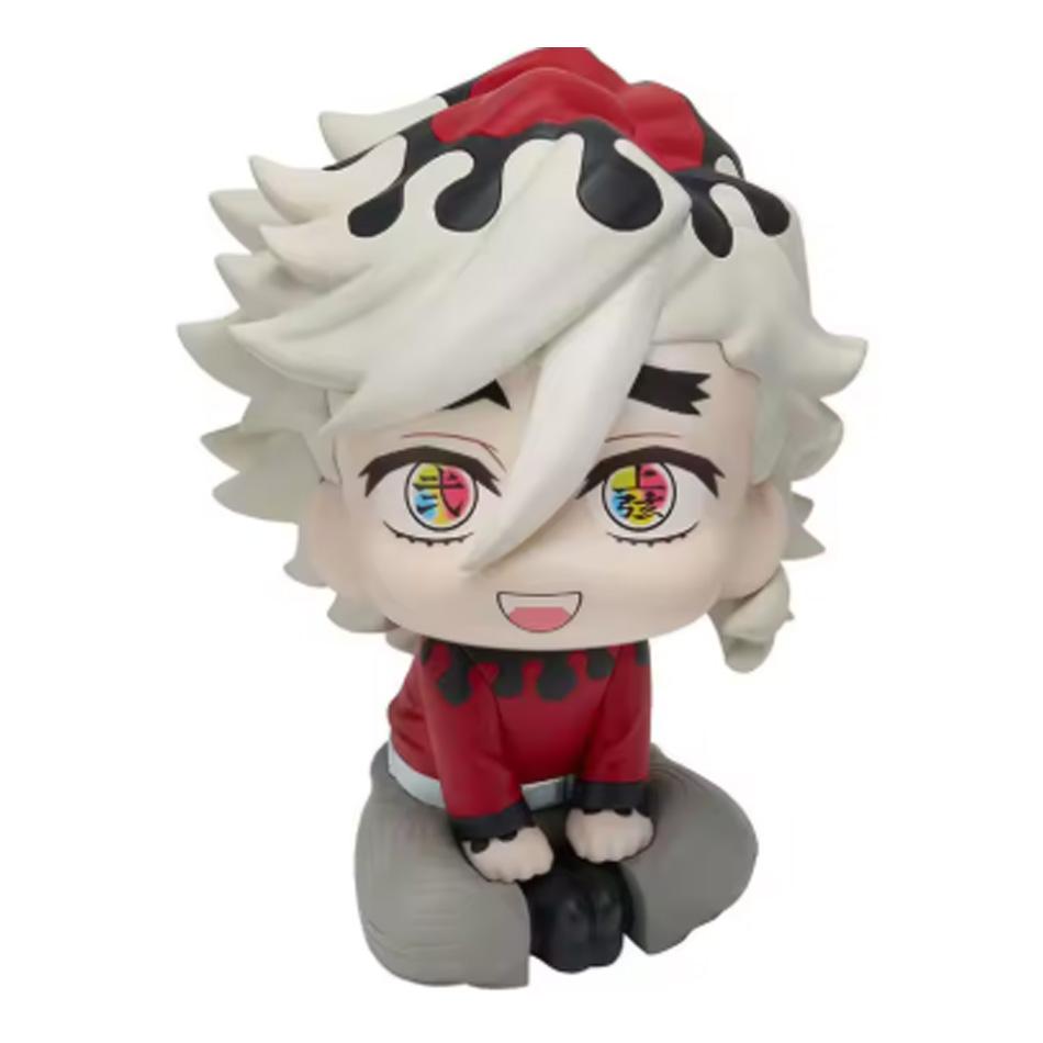 4PCS Demon Slayer Chibi Anime Figures Set Kawaii Rengoku Obanai Sanemi Douma Mini PVC Sitting Statues Collectible Toys