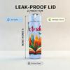 1PC Back To School Book Art Print 750ml Color Plastic Sports Water Bottle Leakproof Flip Straw Lid Suitable for Sports Office Home Use