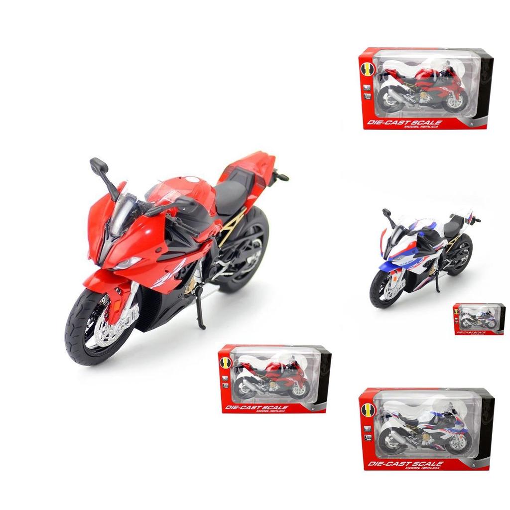 Motorradmodell aus Legierung, Druckguss, mit Schwungradsteuerung für Kinder und Sammler