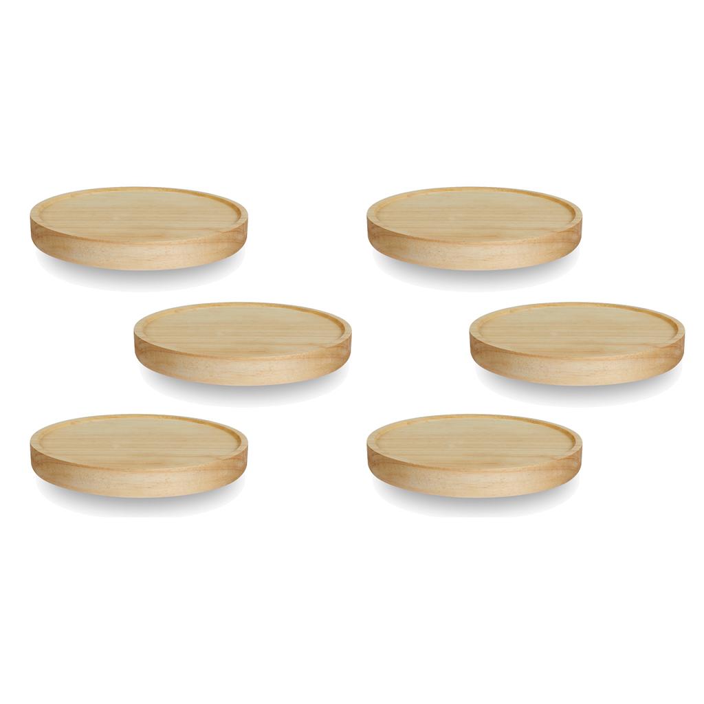 3/6 Stück Wandregal Set Eichenholz Rund Hängeregal Wanddeko Set Wandmontiertes Ausstellungs-Wandregal für Schlafzimmer Wohnzimmer