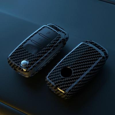 Carbon Fiber ABS Car Key Case Cover Shell for VW Volkswagen Polo Tiguan Passat Golf 7 MK Jetta Skoda Kodiaq Superb Octavia Seat