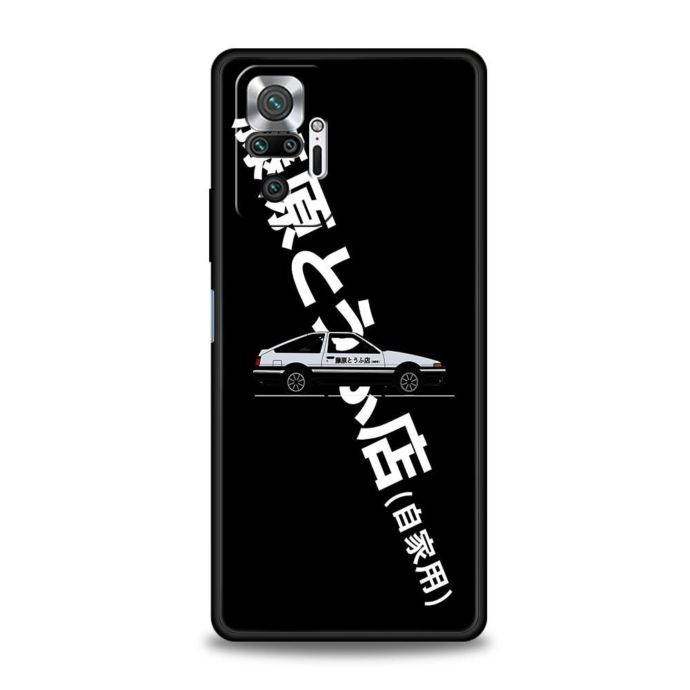 Initial D Car Phone Case Cover for Redmi 14C 10C Note 15 14 13 12 10 11 K40 Pro Plus 5G Soft TPU Shockproof Shell Fundas Capas