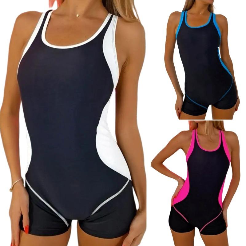 New Sports Vest Racing Swimsuit One-piece Boxers European and American Swimwear