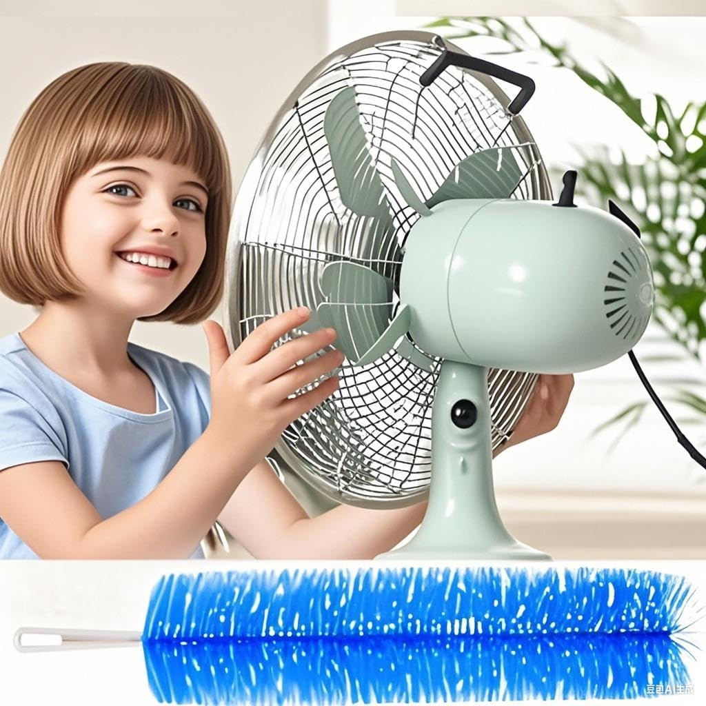 2 Pcs Zylphion Fan Cleaning Brush, Bendable Fan Cleaner Flexible Small Space Crevice Cleaning Tool Duster For Box Fan, Floor Fan, Stand Up Fan, Air