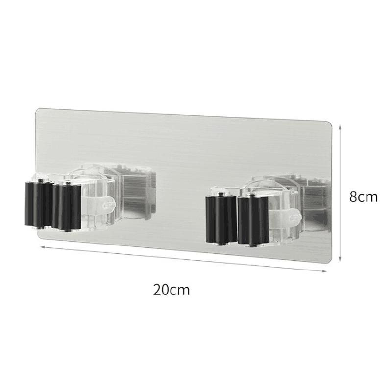 Adhesive Wall Hook Mop Hanger Organizer Broom Holder Wall Mount Mop Holder Stand Hooks Brush Broom Hanger Hook For Bathroom