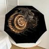 Golden Motorcycle Print Umbrella - Automatic Opening/Closing, Foldable Design, Outdoor Use, Gift for Fans & Travelers1121247a