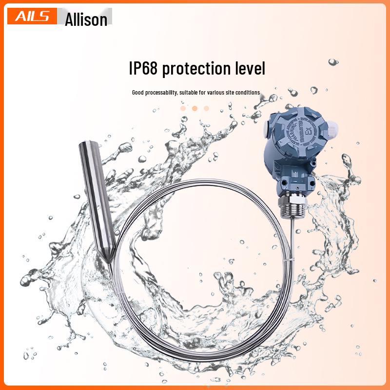 High-Temp Explosion-Proof Submersible Liquid Level Transmitter with Anti-Corrosion Diesel Fuel Gauge and Armored Stainless Steel.