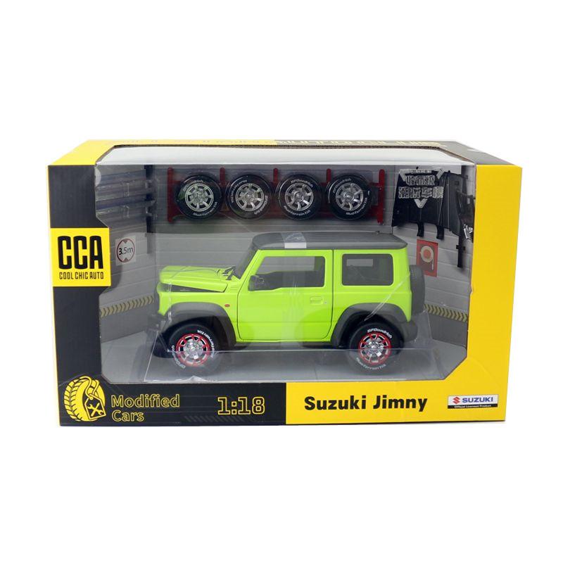 

1/18 SUZUKI Jimny Собранная версия Литые литые игрушечные машинки Модель автомобиля Функция освещения Игрушки для детей Подарки зелёный