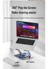 360° Rotating Foldable Laptop Stand - Portable Metal Desktop Riser with Cooling Feature
