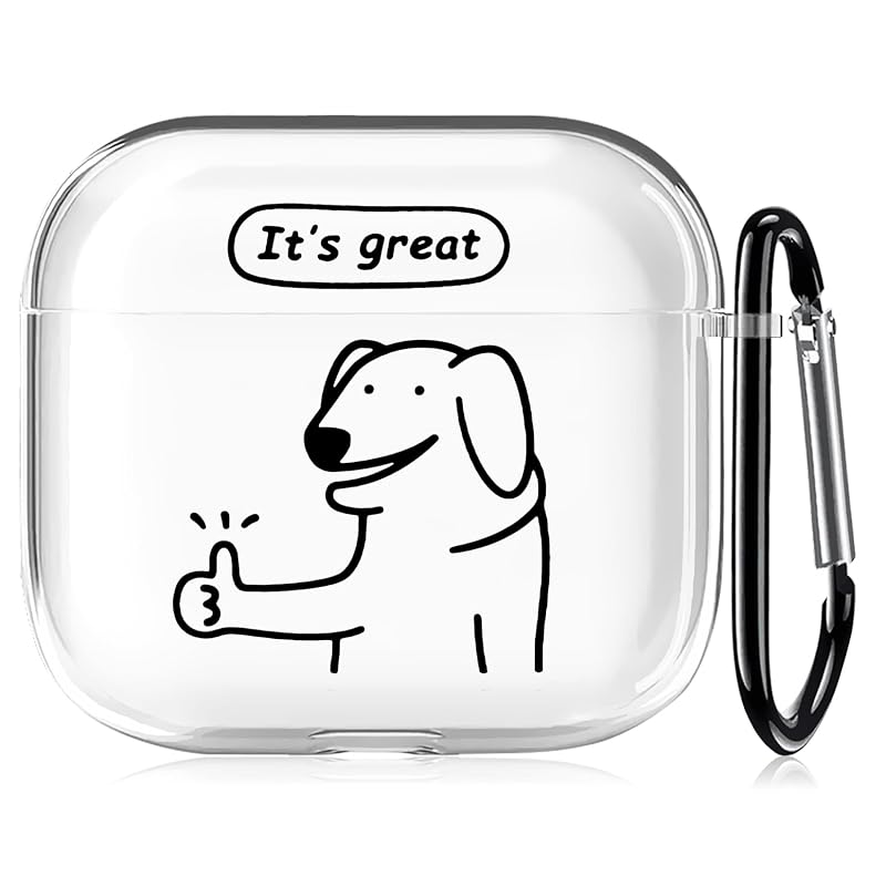 

AirPods 4 Case (2024 model) clear Fashionable funny cute fourth generation case creativity dog dog character design simple air pods 4 fashionable