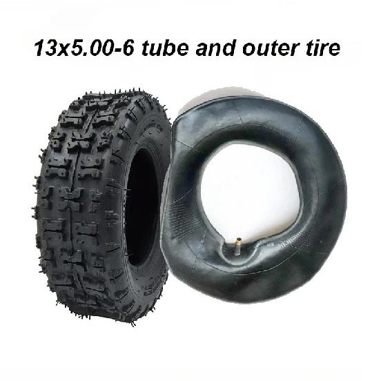 6 Inch Tire Rear 13x5.00-6 Inner Tube Outer Tyre for 47cc 49cc Small ATV Go Kart Mini Quad Bike Snowmobile Parts