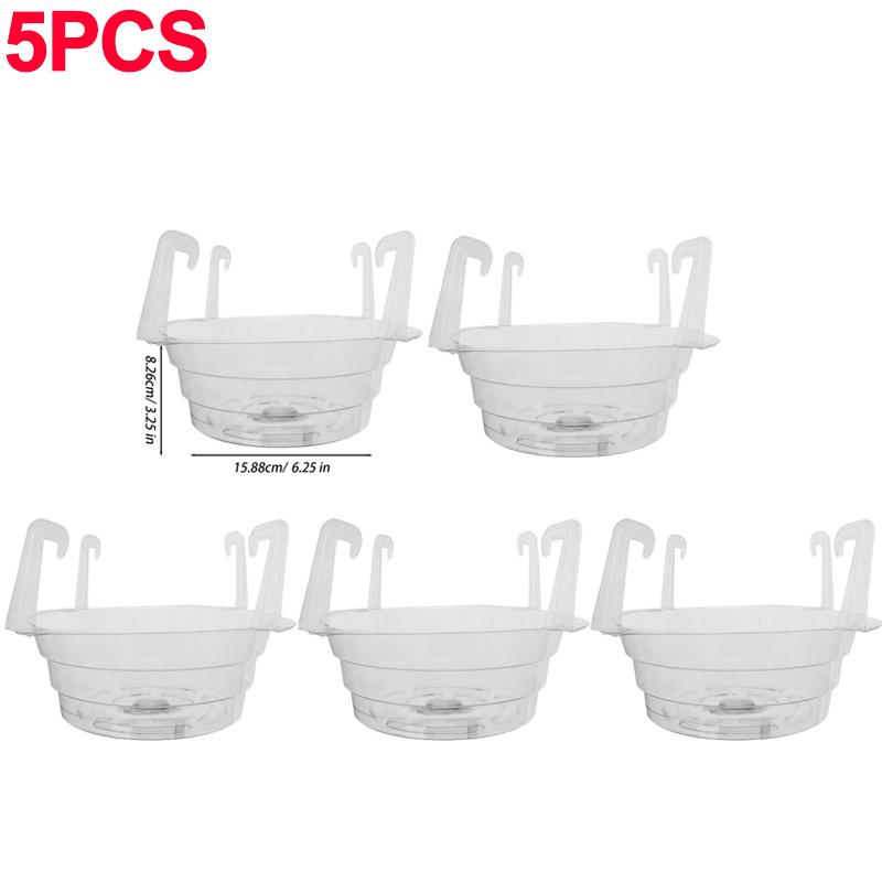 1/5pcs Hanging Plant Water Catcher Clear Plastics Plant Water Catcher Tray Outdoor Garden Flower Pot Decoration Drip Pans Tool