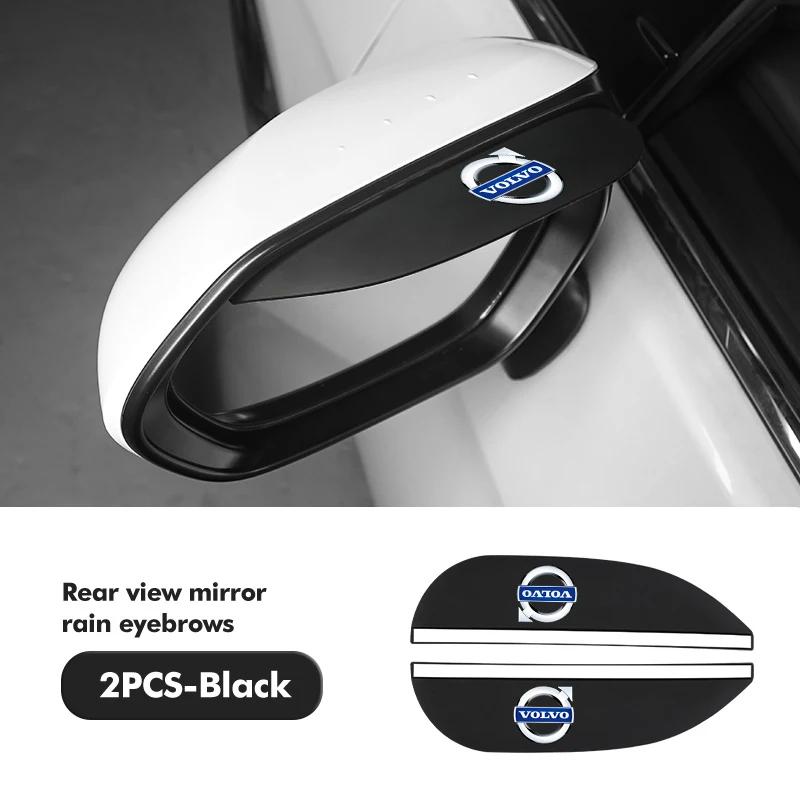2PCS Car Rearview Mirror Rain Eyebrow Side Snow Sun Visor For Volvo AWD V50 S60 XC60 S40 XC40 XC90 V60 S80 S90 V90 C30