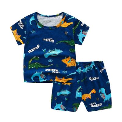 Toddler Baby Boys Girls Short Sleeve Cartoon T-Shirt+Shorts Outfits Set 0-5Y