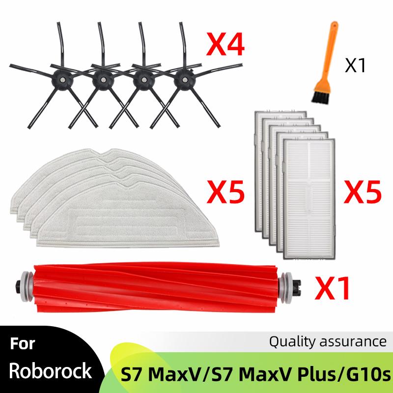 For Xiaomi Roborock S7 MaxV / Plus / S7 MaxV Ultra / G10S Vacuum Main Side Self-cleaning Brush Filter Mop Hepa Dust Bag