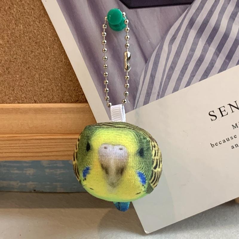 5Pcsset Cute Simulation Parrot Plush Doll Super Mini Square Parrot Key Chain Pendant Soft Stuffed Toy For Girl Bag Pendant Gift