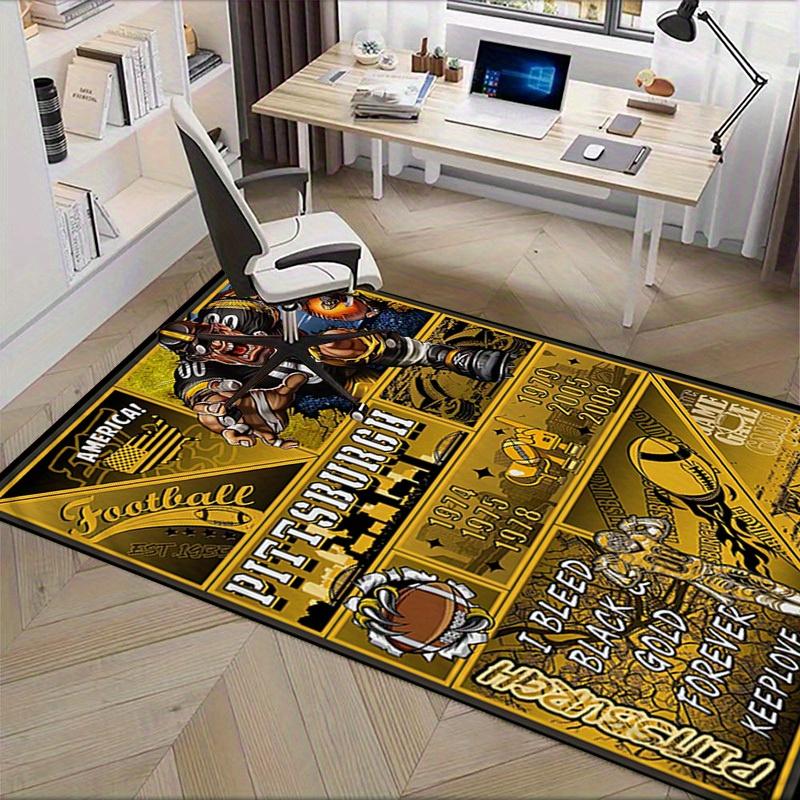 Büroteppich Pittsburgh Steelers inspiriertes Football-Fan-Geschenk Sofateppich, Stuhlunterlage zum Schutz