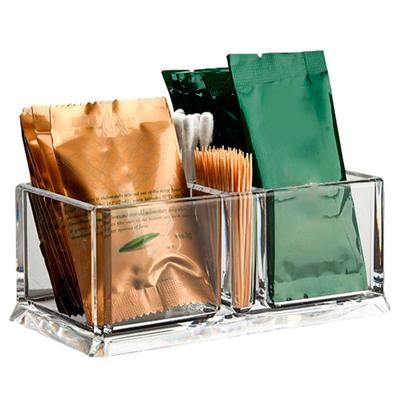 S.fields.inc Θήκη Φακελάκια Τσαγιού Σταντ Ζάχαρης Καφέ Ακρυλικό Κουτί Καλλυντικών Καφέ Ξενοδοχείο