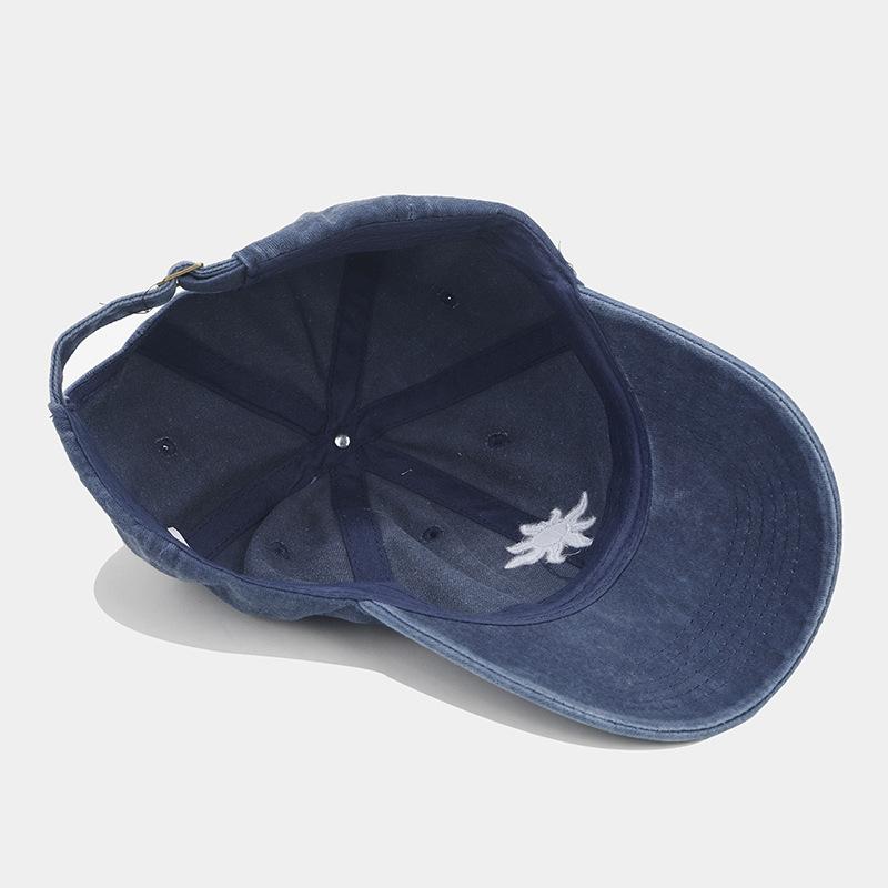 Neue gewaschene Retro-Mode Sonnenstickerei Baseballkappe Damen Outdoor vielseitiger Sonnenhut Herren Freizeitkappe