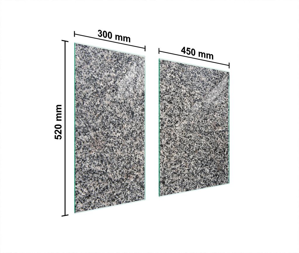 SZKLANA PŁYTA OCHRONNA DESKA 75x52 GRANIT