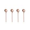 4Pcs Mini Teaspoon Set 18/8 Stainless Steel Gold Tea Spoon Small Silver Dessert Scoop Mirror Polished Tableware For Party
