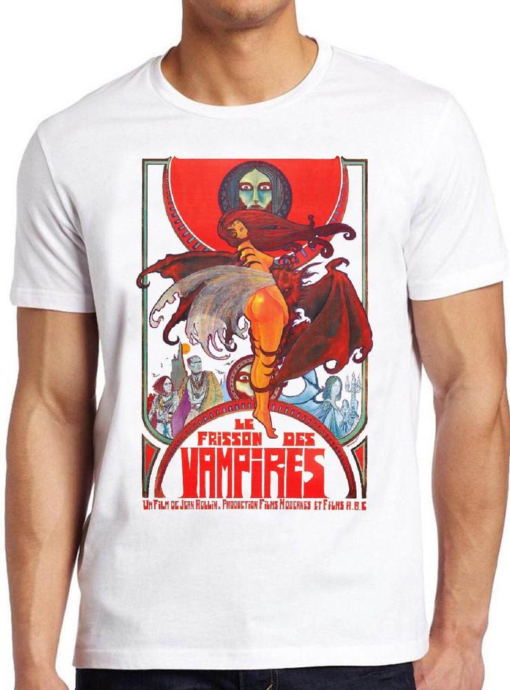 Les Frisson Des Vampires T Shirt 70s French Horror Movie Poster Unisex shirt Unisex T-Shirt S