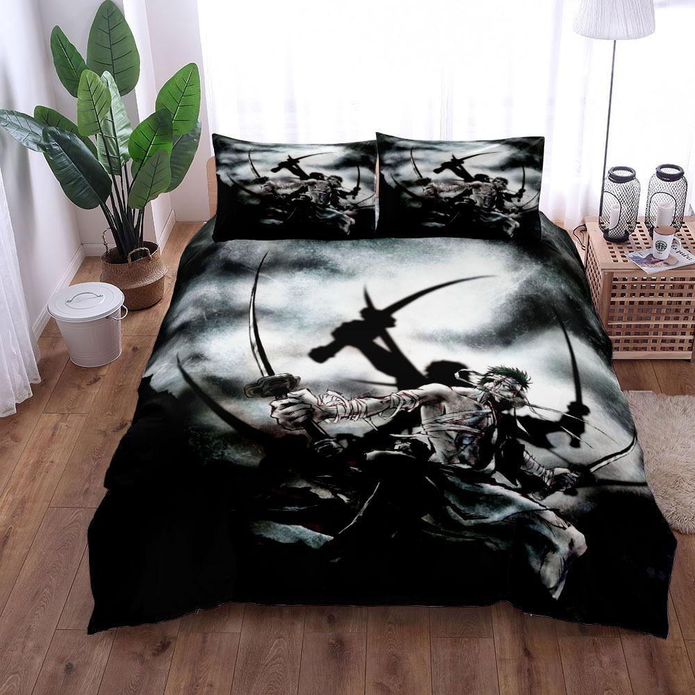 Anime O-Ones Pieces Bedding Set Japanese Luffys Duvet Cover Pillowcase for Children Boys Gift Single Queen King Size