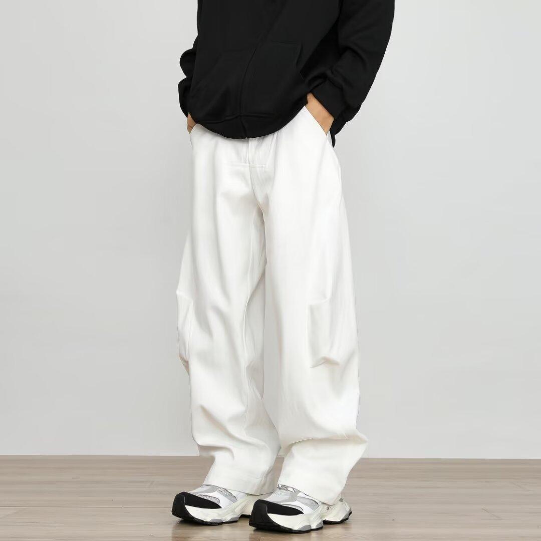 JYL Unisex Straight Jeans Winter American High-Street Loose White Denim XXXL сплав оранжевый