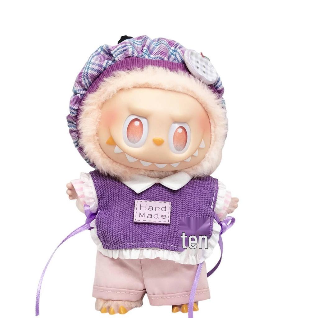 17cm Labubu Doll Clothing Set for 3.0 and First/Second Generation Sitting Party Blind Box Skirt