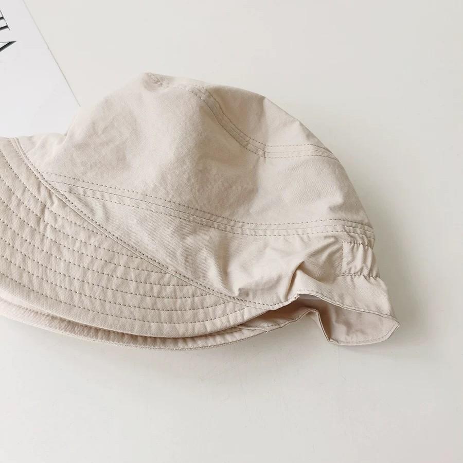 Japanese Simple Pleated Quick-Drying Sun Cap Summer Korean Version Breathable Thin Solid Color Bucket Hat