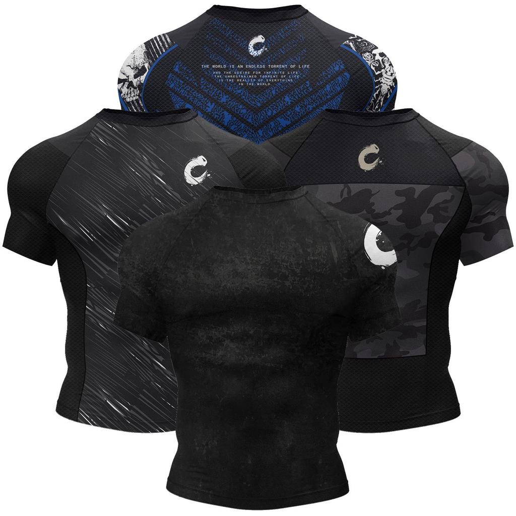 Men's Quick-Dry Breathable Running Print T-Shirt